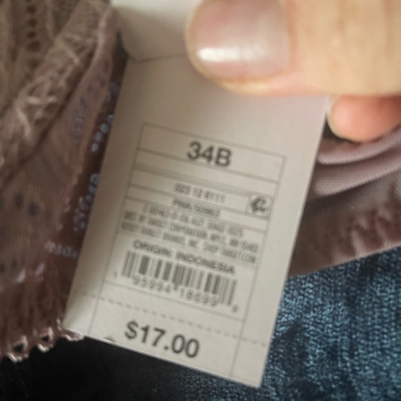 Auden light plum pink bra 34B NWT Wired Push-up Lace - Picture 4 of 5